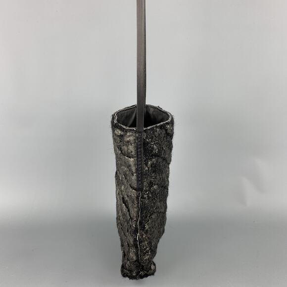 SIMONA TAGLIAFERRI Textured Grey Fabric Shoulder Handbag - Picture 4 of 7